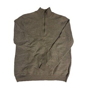 Banana Republic Men’s Brown Wool Quarter-Zip Sweater XL